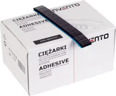 TIP TOPOL TPALU-FE1B – samolepicí ocelové závaží 12 × 5 g, černé, 100 pásků