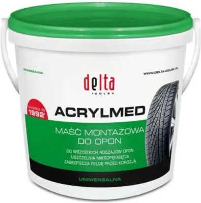 ACRYLMED Delta – univerzální montážní pasta na pneumatiky, zelená, 4 kg