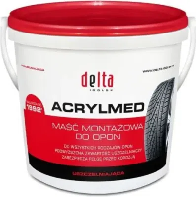 ACRYLMED Delta – montážní pasta s těsnicí přísadou, červená, 4 kg