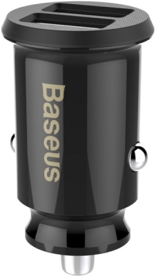 Baseus Grain CCALL-ML01 – mini USB nabíječka do auta, 2× USB-A, 3,1 A