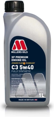 Millers Oils XF PREMIUM C3 5W-40 – motorový olej, 1 l