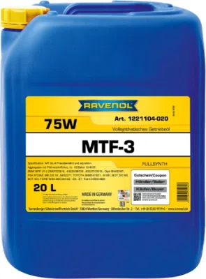 RAVENOL MTF-3 75W – převodový olej, 20 l