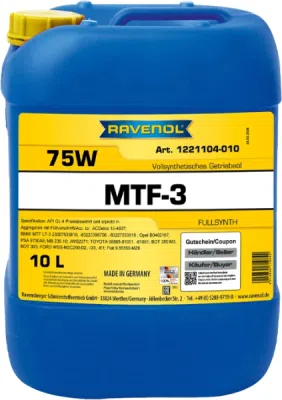 RAVENOL MTF-3 75W – převodový olej, 10 l