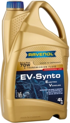 RAVENOL EV-SYNTO EXTRA FLUID 70W E-TF – olej pro elektrické pohony, 4 l