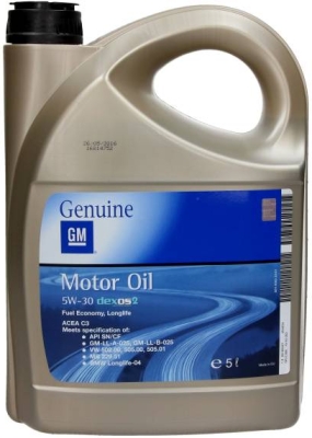 GM / Opel Genuine dexos2 Longlife 5W-30 – originální motorový olej 5 l