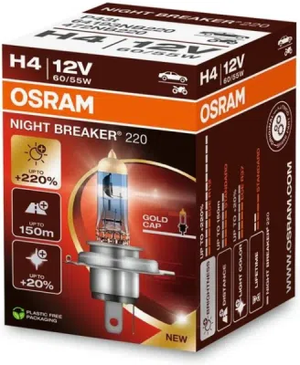Žárovka do světlometu OSRAM 64193NB220 – H4, 12 V, 60/55 W, P43t