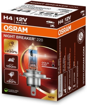 Žárovka do světlometu OSRAM 64193NB220 – H4, 12 V, 60/55 W, P43t