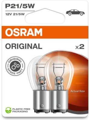 Autožárovka OSRAM 7528-2BL – P21/5W, 12 V, 21/5 W, BAY15d