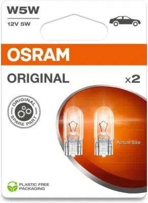 Autožárovka OSRAM 2825-2BL – W5W, 12 V, 5 W, W2.1x9.5d