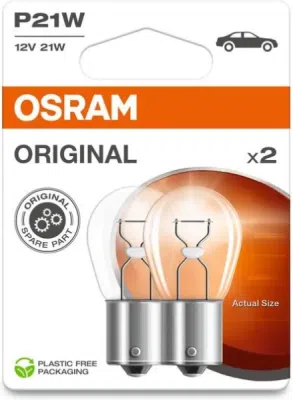 Autožárovka OSRAM 7506-2BL – P21W, 12 V, 21 W, BA15s