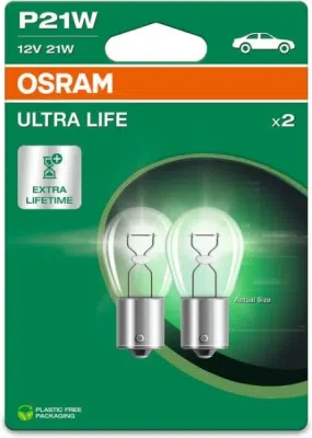 Autožárovka OSRAM 7506ULT-2BL – P21W, 12 V, 21 W, BA15s