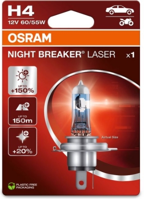 Žárovka do světlometu OSRAM 64193NL-1BL – H4, 12 V, 60/55 W, P43t