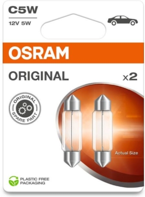 Autožárovka OSRAM 6418-2BL – C5W, 12 V, 5 W, SV8.5-8