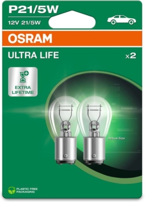 Autožárovka OSRAM 7528ULT-2BL – P21/5W, 12 V, 21/5 W, BAY15d
