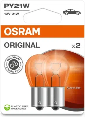 Autožárovka OSRAM 7507-2BL – PY21W, 12 V, 21 W, BAU15s
