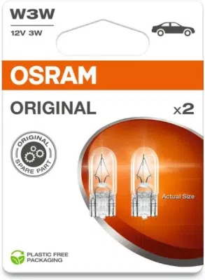 Autožárovka OSRAM 2821-2BL – W3W, 12 V, 3 W, W2.1x9.5d