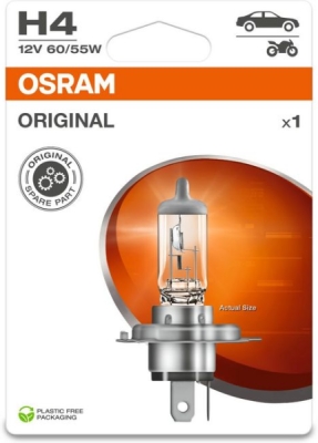 Žárovka do světlometu OSRAM 64193-1BL – H4, 12 V, 60/55 W, P43t