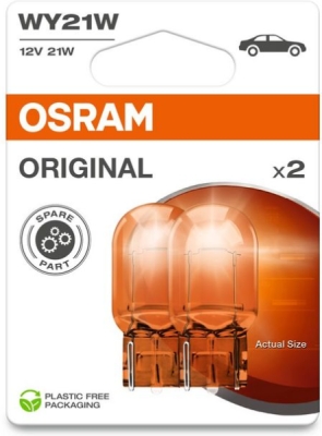 Autožárovka OSRAM 7504-2BL – WY21W, 12 V, 21 W, W3x16d