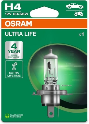 Žárovka do světlometu OSRAM 64193ULT-1BL – H4, 12 V, 60/55 W, P43t