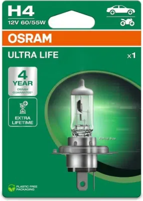 Žárovka do světlometu OSRAM 64193ULT-1BL – H4, 12 V, 60/55 W, P43t