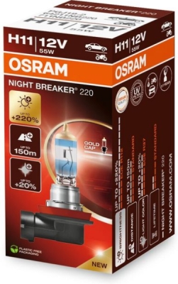 Žárovka do světlometu OSRAM 64211NB220 – H11, 12 V, 55 W, PGJ19-2