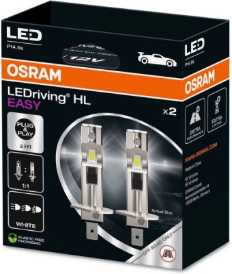 LED žárovka OSRAM 64150DWESY-2HB – LEDriving EASY, H1, 12 V, 6500 K