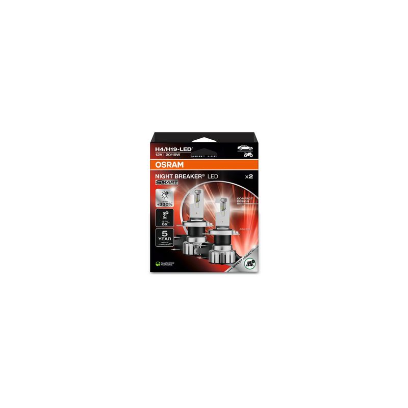 LED žárovka OSRAM 64193DWNBSM-2HB – NIGHT BREAKER LED SMART, H4/H19, 12 V, 6000 K