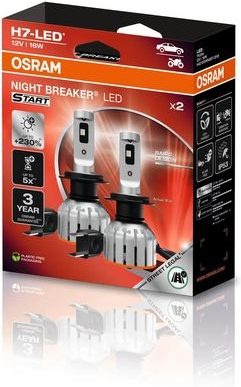 LED žárovka OSRAM 64210DWNBST-2HB – NIGHT BREAKER LED START, H7, 12 V, 6000 K