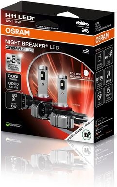 LED žárovka OSRAM 64211DWNBSM-ECE-2HB – NIGHT BREAKER LED SMART, H11, 12 V, 6000 K