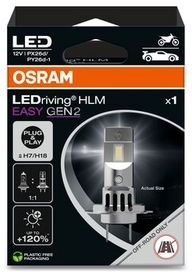 LED žárovka OSRAM 64210DWESY2-1HB – LEDriving HL EASY GEN2, H7/H18, 12 V, 6500 K