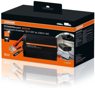 Měnič napětí OSRAM OEINVU300 – 12 V / 230 V, 300 W
