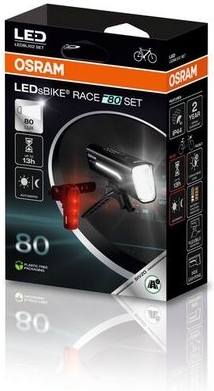 Sada světel na kolo OSRAM LEDBL102 SET – LEDsBIKE RACE 80 SET