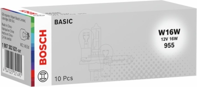 BOSCH 1 987 302 821 – autožárovka W16W, 12 V, 16 W – Basic