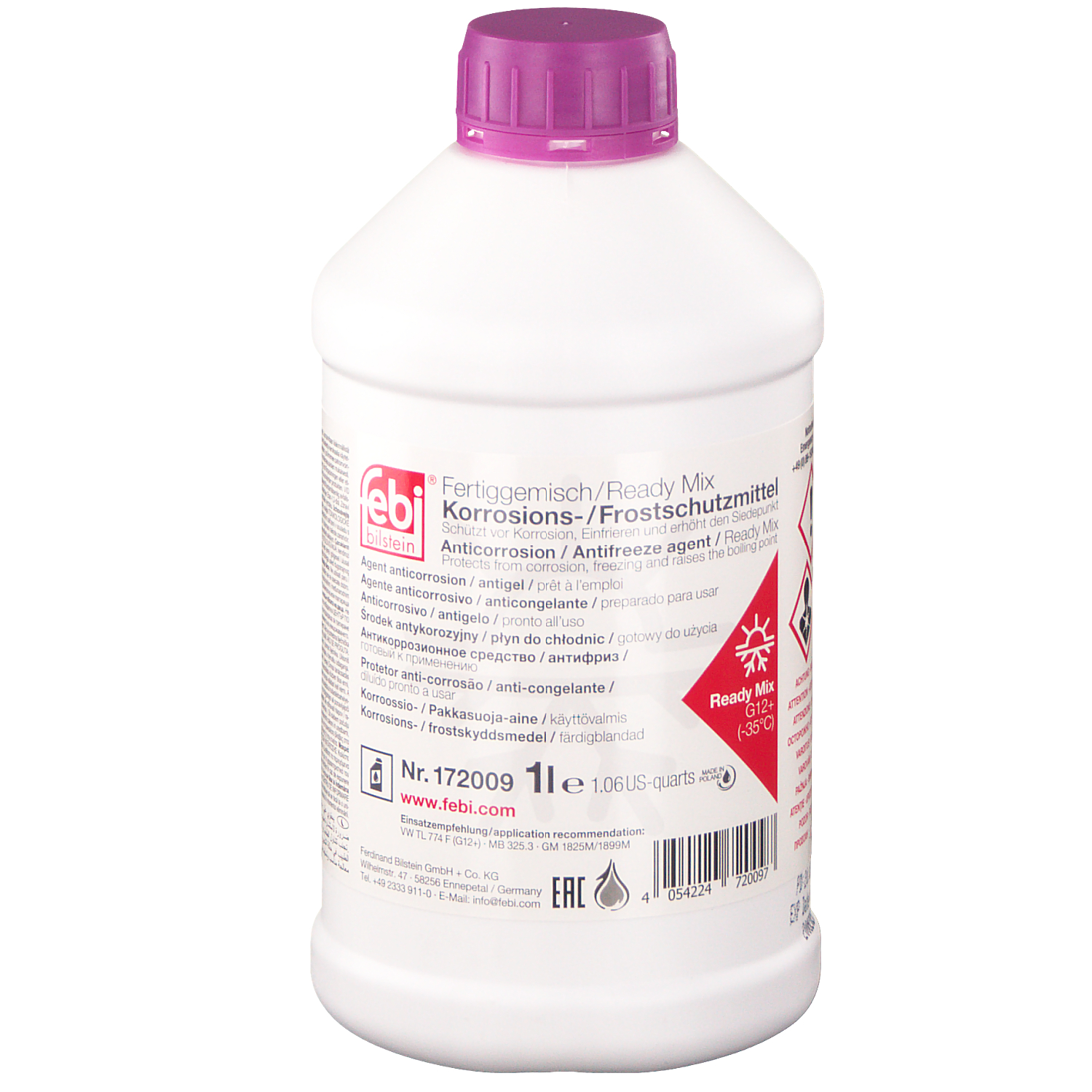 FEBI BILSTEIN 172009 – Chladicí kapalina G12+, hotová směs, 1 l
