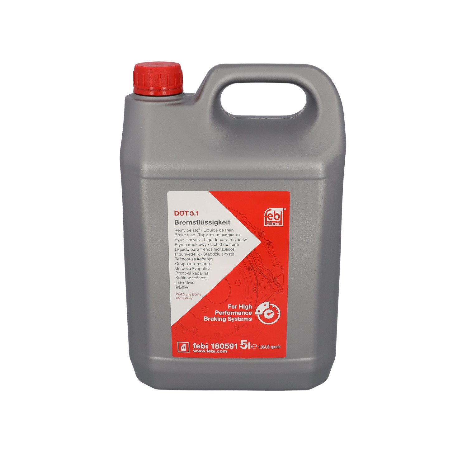 FEBI BILSTEIN 180591 – Brzdová kapalina DOT 5.1, 5 l