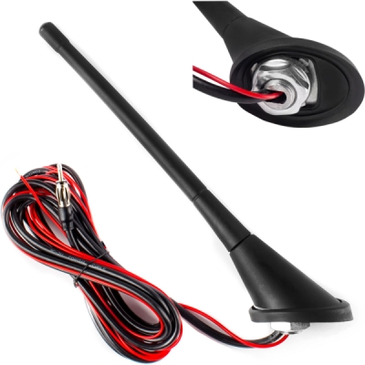AMIO 01127 ANT04 – autoanténa 18 cm se zesilovačem