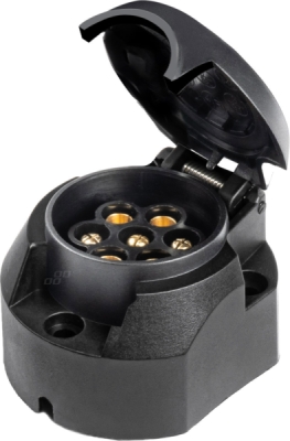 AMIO 01258 – plastová zásuvka tažného zařízení, 7 pin, 12 V