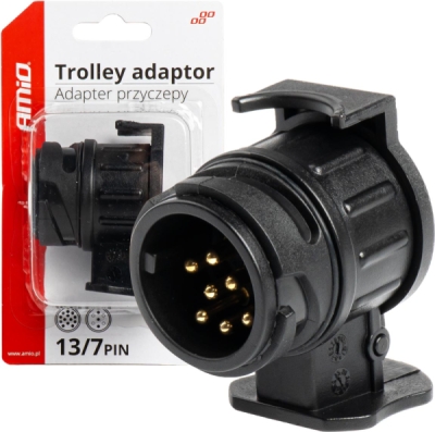 AMIO 03210 – adaptér tažného zařízení, vozidlo 13 pin / přívěs 7 pin