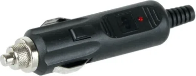 AMIO 02049 – zástrčka autozapalovače EURO s LED a pojistkou, 12/24 V