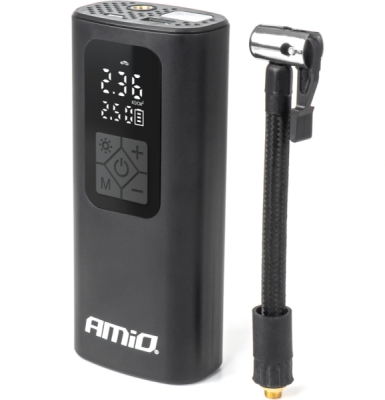 AMIO 04377 – akumulátorový kompresor s USB-C a LED světlem, 40 W