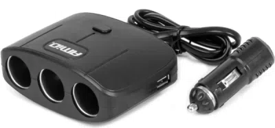 AMIO 04362 – rozdvojovací zásuvka 2× USB-A, 12/24 V, 100 W
