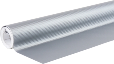 AMIO 02600 – dekorativní karbonová fólie 3D, stříbrná, 30 × 150 cm