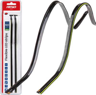 AMIO 04577 – dekorativní LED pásky, zelené světlo, 12 V, 2 × 30 cm