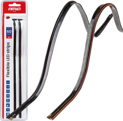 AMIO 04576 – dekorativní LED pásky, červené světlo, 12 V, 2 × 30 cm