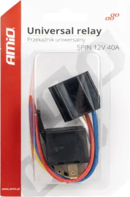 AMIO 03510 – automobilové relé se zásuvkou a kabely, 12 V, 40 A