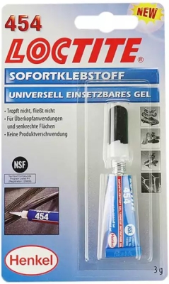 LOCTITE 454 – vteřinové gelové lepidlo, 3 g tuba