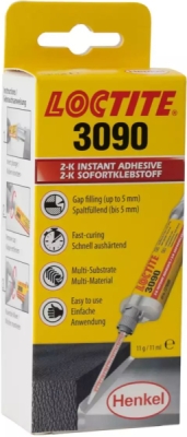 LOCTITE 3090 – dvousložkové vteřinové lepidlo, 10 g + 1 g, dvojstříkačka