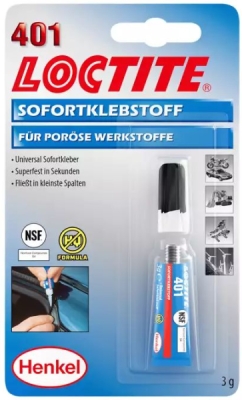 LOCTITE 401 – univerzální vteřinové lepidlo, 3 g blistr