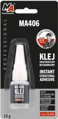 MA Professional 20-A45 – MA 406 – vteřinové konstrukční lepidlo, 10 g