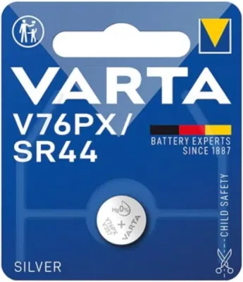 VARTA V76PX SR44 1,55 V – stříbrooxidová hodinková baterie, 1 ks